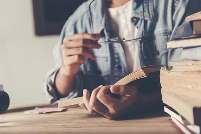 Working at the library